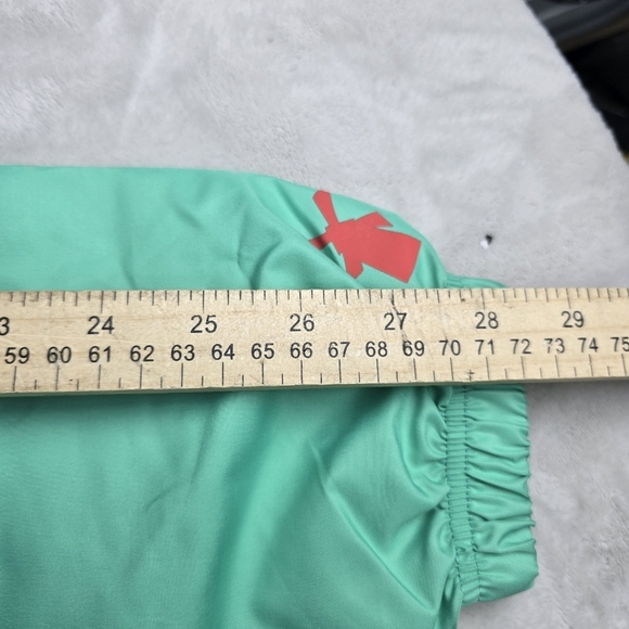 DUTCH BROS Mint Green 1/4 Hoodie Windbreaker Packable Retro Sz XS UNISEX - Picture 9 of 10